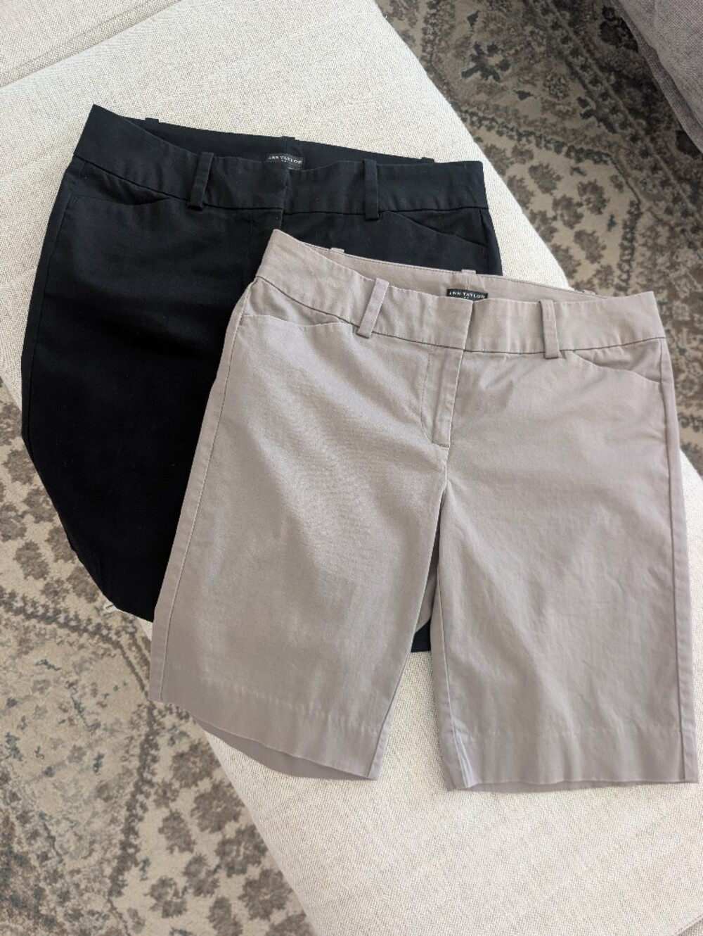 Ann Taylor Signature size 4 tailored Bermuda shorts Bundle Black And Tan
